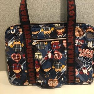 Navy Harajuku Lovers Laptop Bag